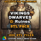 Vikings & Dwarves STL Pack For 3D Printing: +200 STL Files of Vikings - Lifetime Google Drive Access