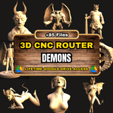 Demons 3D CNC Router STL Pack: +85  STL Files of Demonic Creatures Models For 3D Cnc Router Machine - Lifetime Google Drive Access