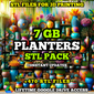 Planters STL Pack For 3D Printing: +470 STL Files of Planters And Pots - 7GB Lifetime Google Drive Access